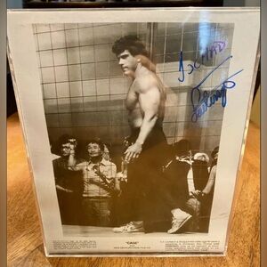 Vtg Lou Ferrigno 10” X 8” Framed Autographed Headshot ‘To Chad…’